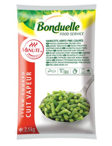 Frozen green beans BONDUELLE, Minute splited, 2,5 kg