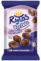 Varškės sūrelis RYTAS su razinomis, 8 % rieb., 100 g