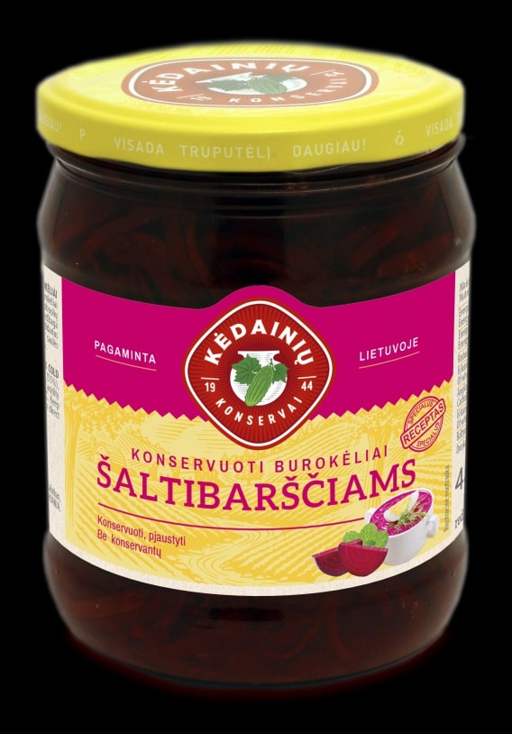 Canned KĖDAINIŲ beetroots for cold soup, 480g / 295 g