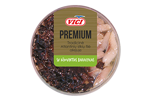 Silkių filė gabaliukai su baravykais aliejuje 210g