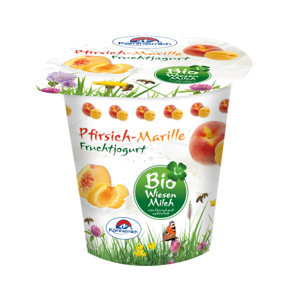 Jogurtas su persikais ir abrikosais PFIRSICH-MARILLE BIO, ekologiškas