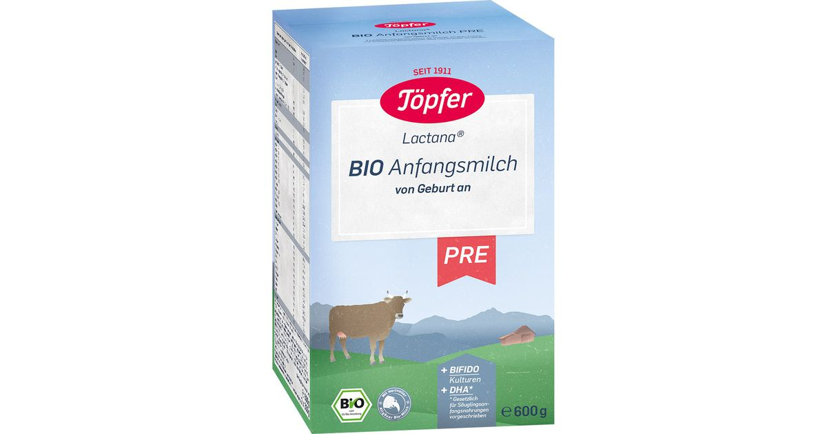 LACTANA BIO PRE infant formula milk powder for babies, up to 6 months, organic