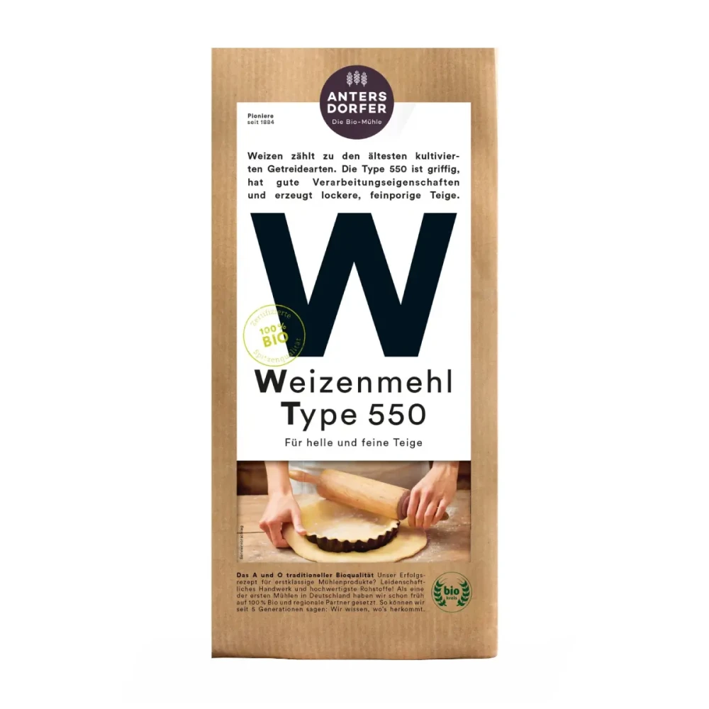 Wheat flour 550, organic