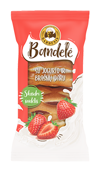 GARDĖSIO bandelės su jogurtu ir braškėmis, 100 g