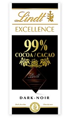 Chocolate LINDT Excellence, black, 99%, 50 g