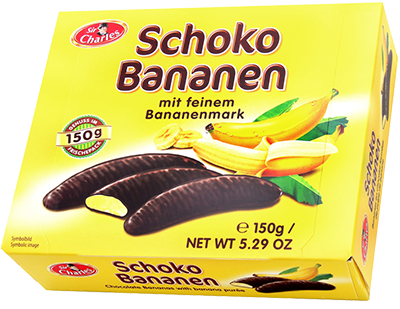 Bananų suflė su šokoladu, 150 g