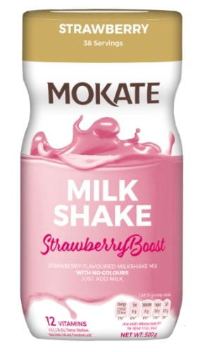 Milkshake powder MOKATE, strawberry flavor, 500g
