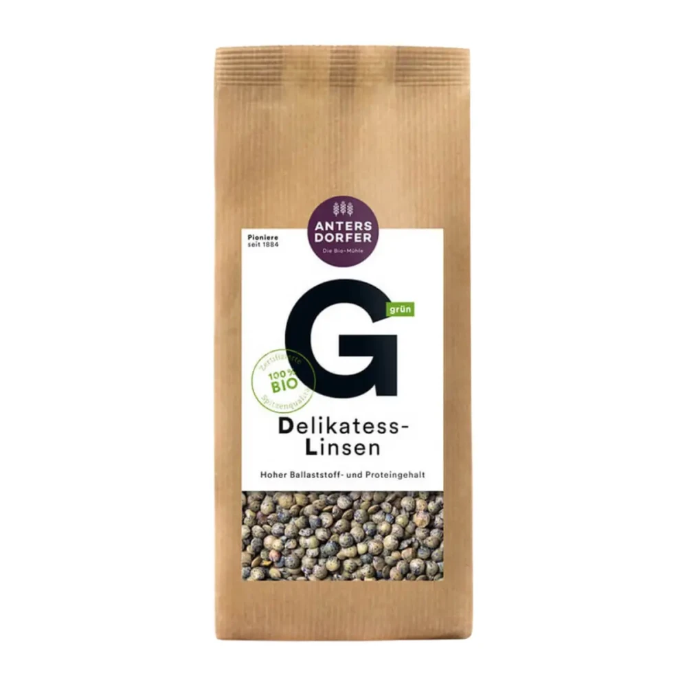 Lentils, green, DELIKATESS LENTILS, organic