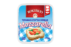 Tepamas lydytas sūrelis ROKIŠKIO MOZZARELLA 23% 175g