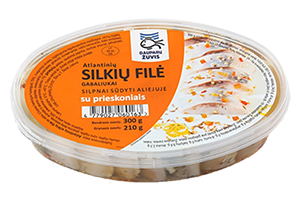 Silkių filė aliej. su prieskoniais 300 g