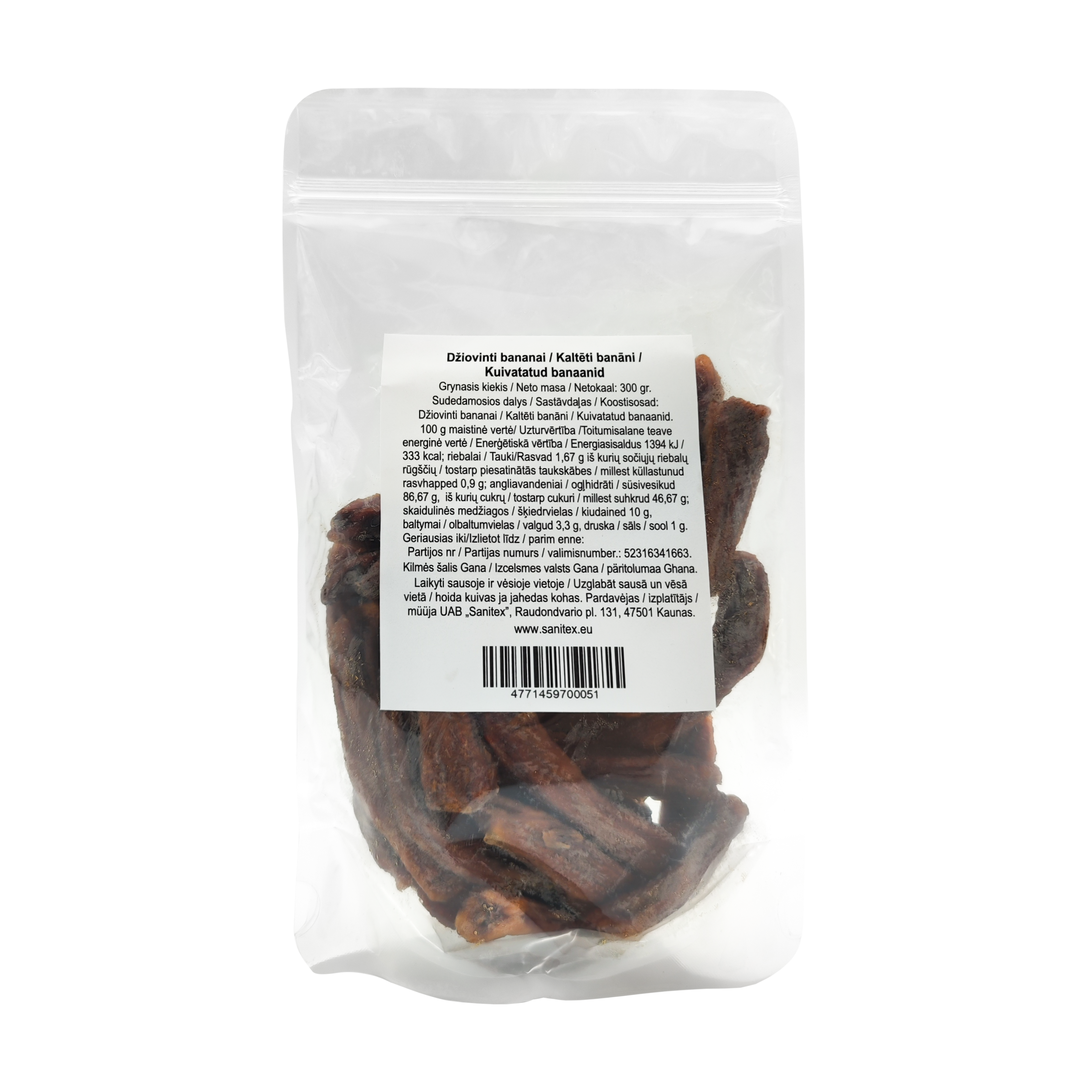 Dried bananas, 300 g D