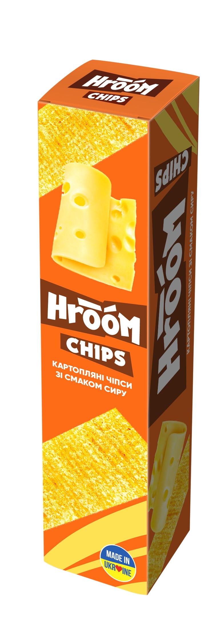 Potato chips HROOM, strips, cheese flavor, 50 g