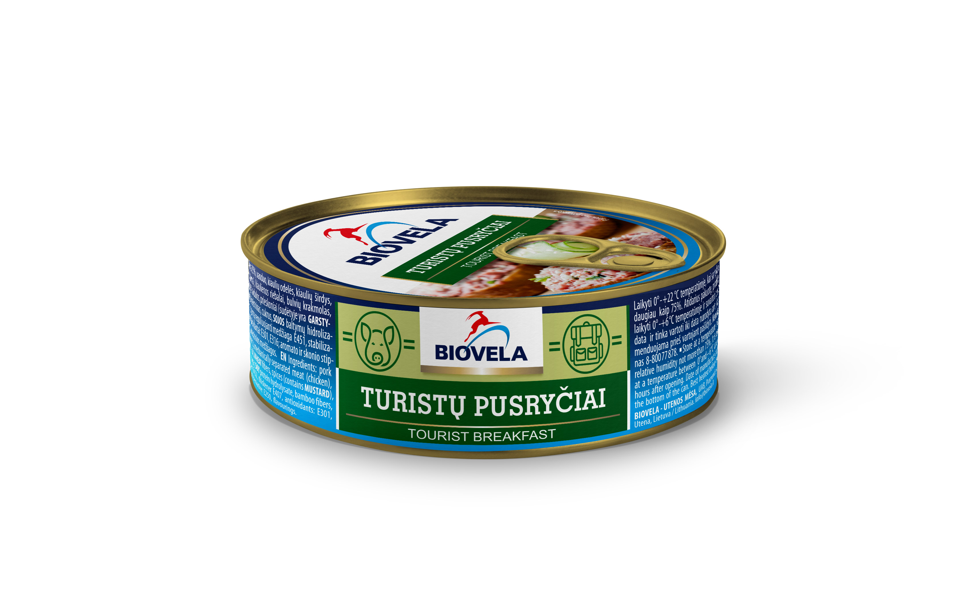 Turistų pusryčiai, su kiauliena, 240g
