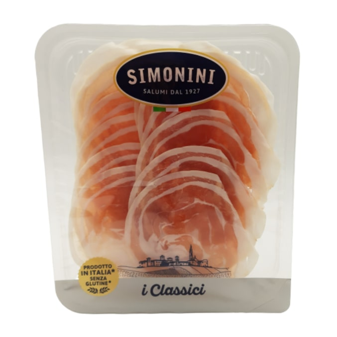 Cured pork belly PANCETTA, sliced