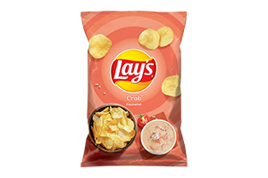 Krabų skonio bulvių traškučiai LAY'S 130g