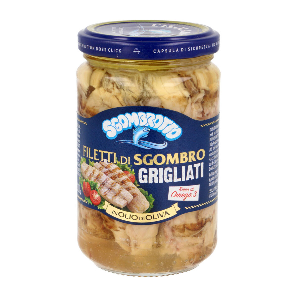 Grilyje kepta skumbrės filė alyvuogių aliejuje