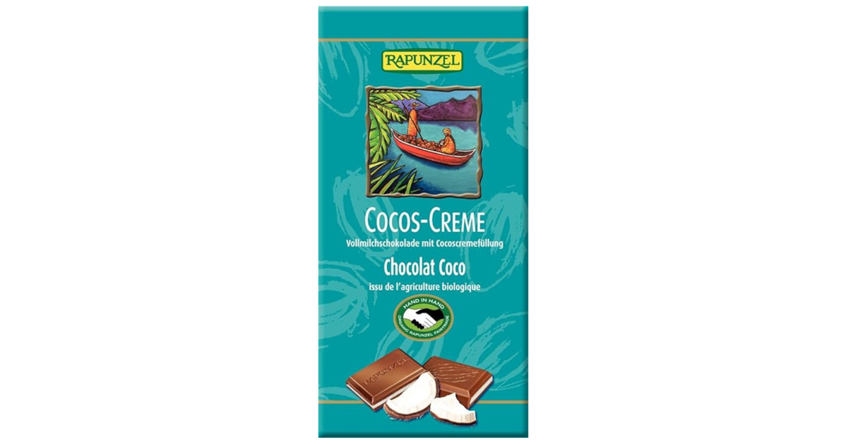 Pieniškas šokoladas su kokosų kremo įdaru, ekologiškas