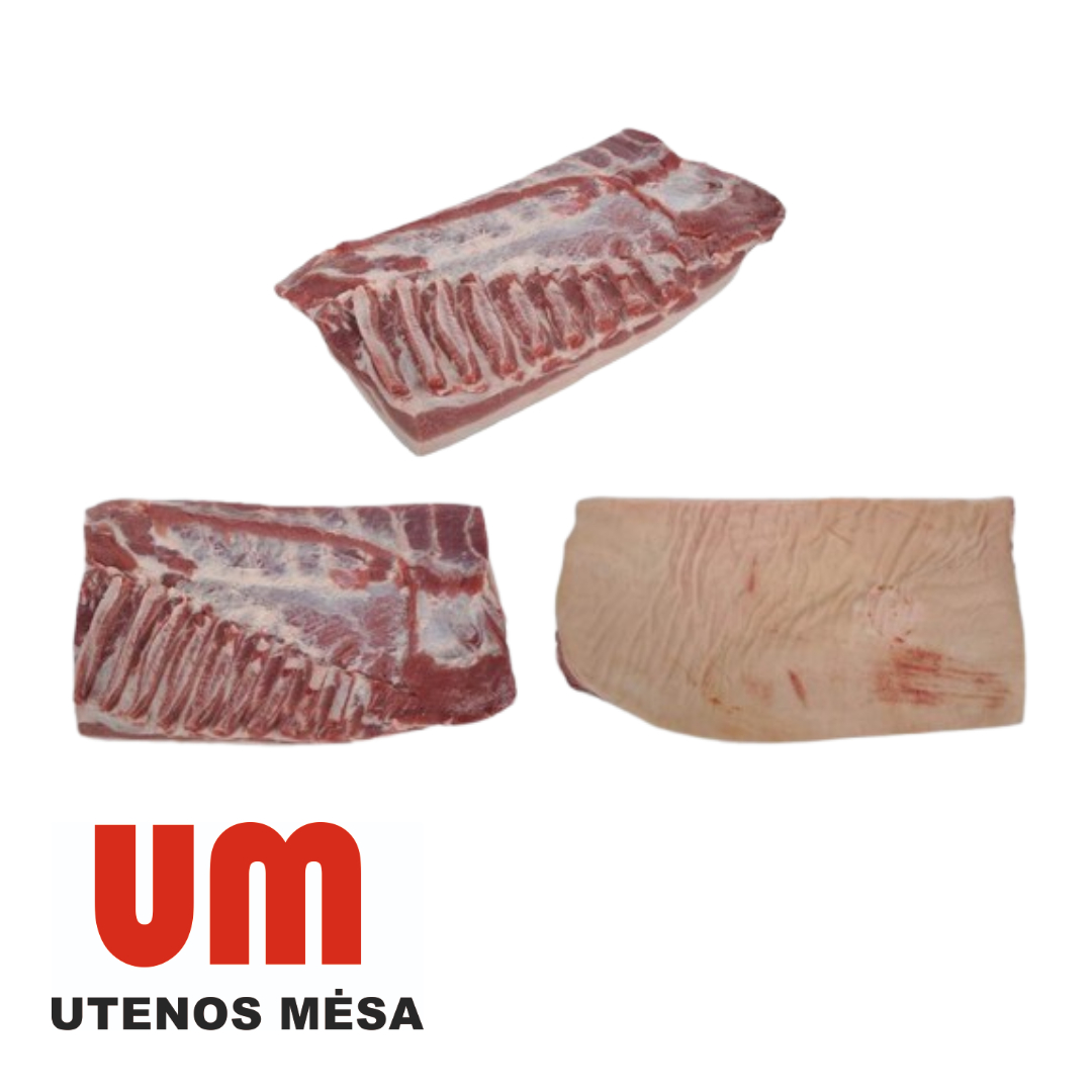 Chilled pork bacon, boneless, ~10 kg
