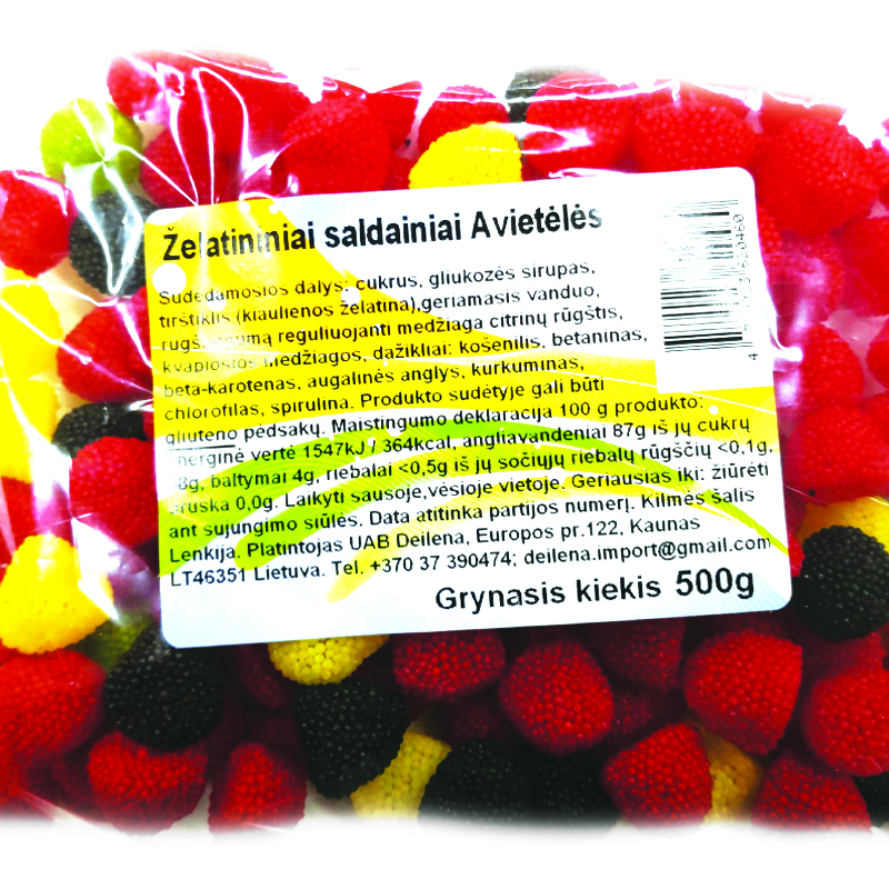 Gummies RASPBERRIES, 0,5 kg