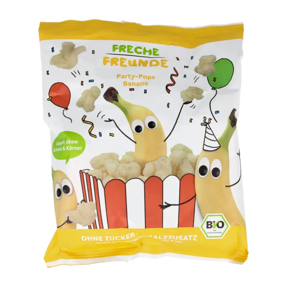 Kukurūzų ir ryžių trapučiai su bananų sultimis, nuo 12 mėn., ekologiški