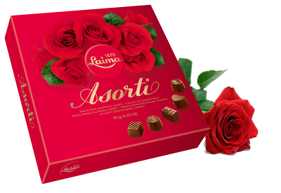 Šokoladinių saldainių asorti LAIMA, 95 g