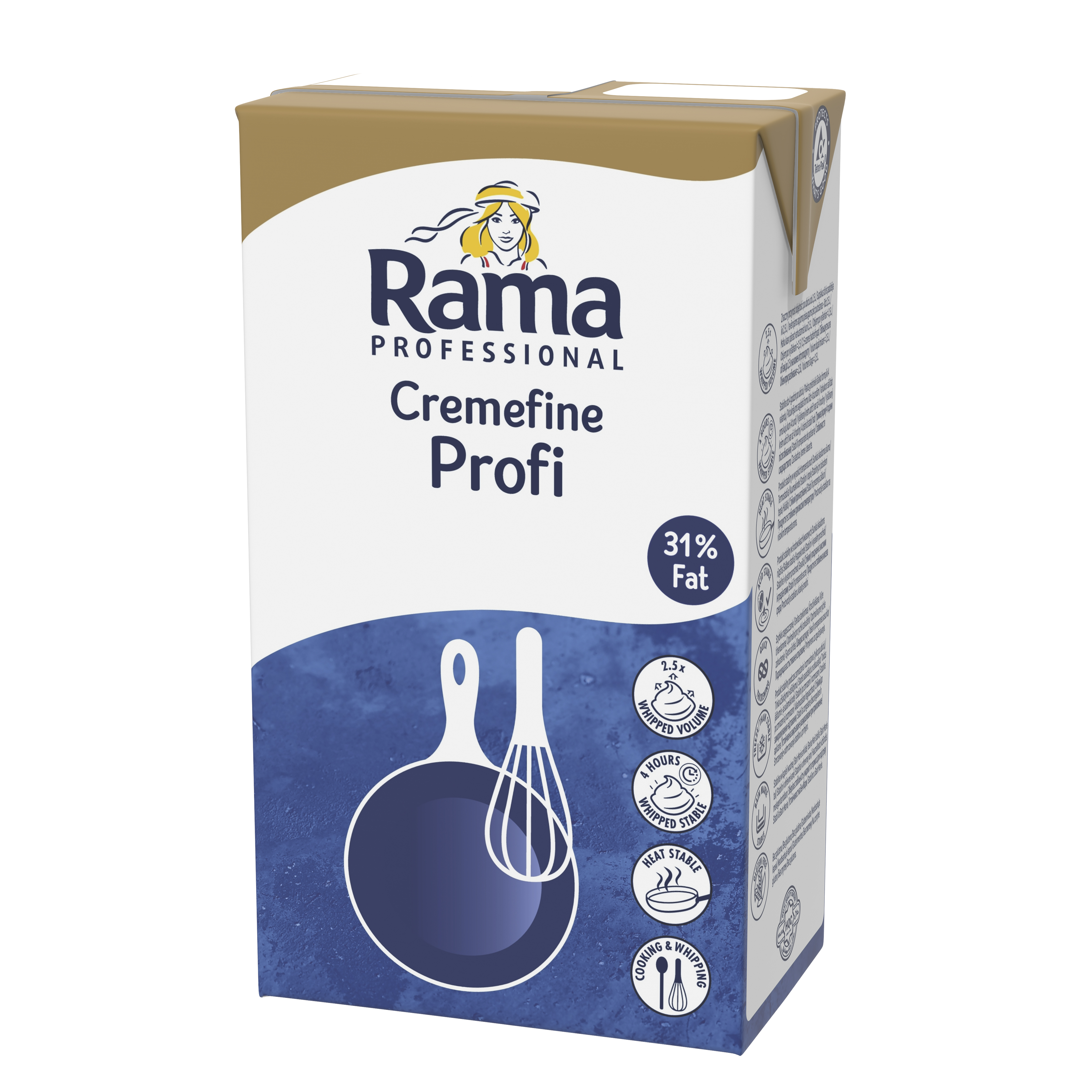 Pasukų ir augalinių riebalų mišinys RAMA Cremefine Profi, 31%, 1 l
