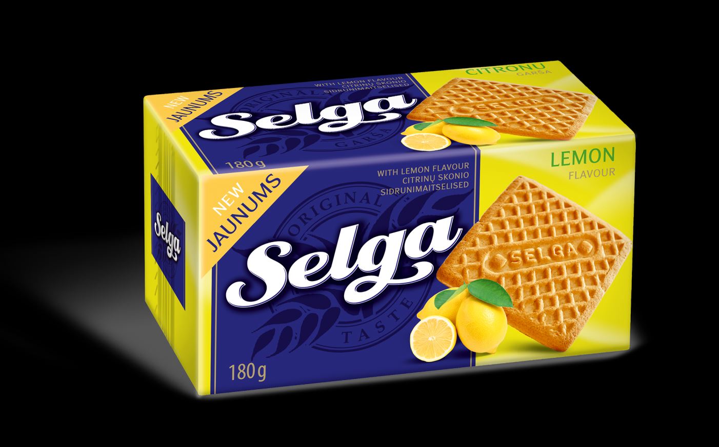 Biscuits SELGA, lemon flavor, 180 g