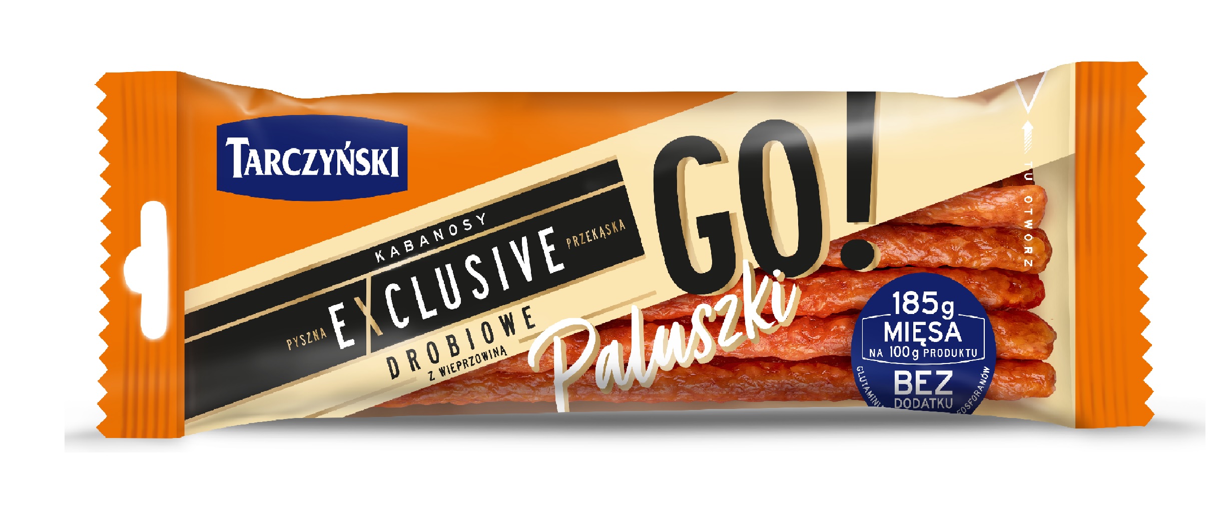 Karštai rūkytos kiaulienos dešrelės Kabanos, Exclusive go, II r., 50 g