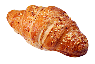 Kruasanas su karameliniu įdaru ir riešutais, 80 g