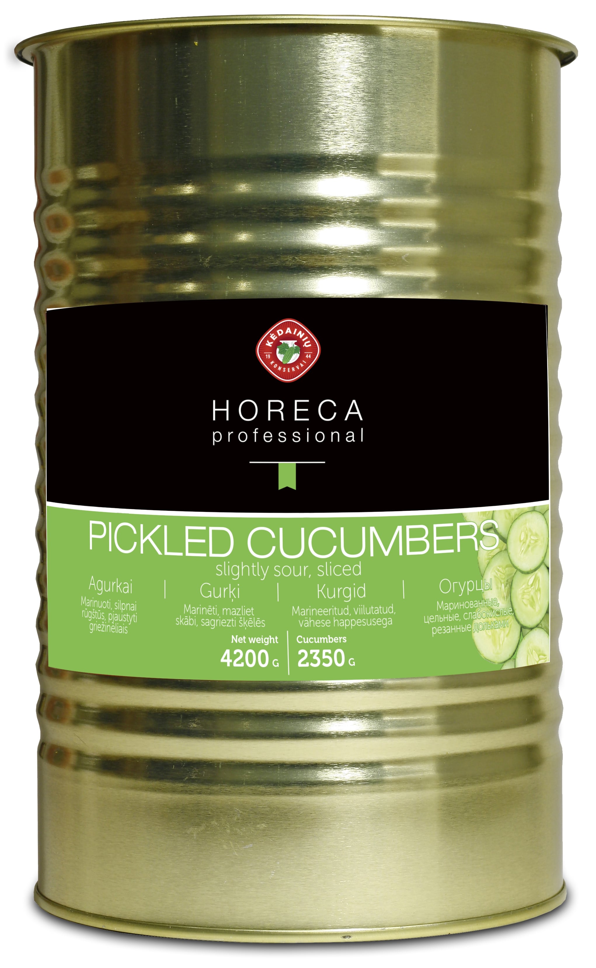 Pickled cucumbers KĖDAINIŲ horeca professional, 2,35 kg