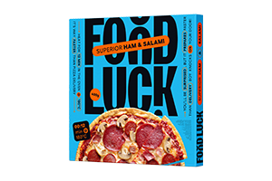 Pizza with ham, salami, pepperoni, and mushrooms FOOD LUCK 400g