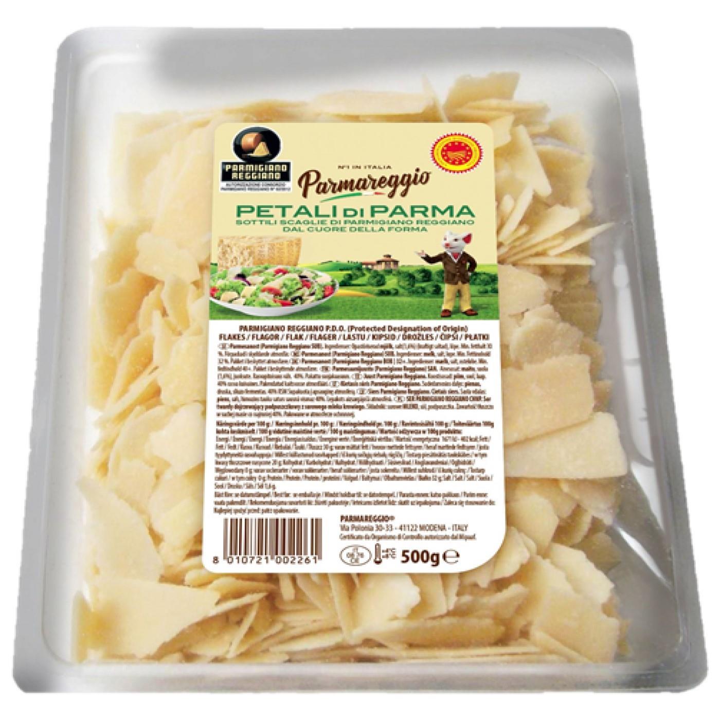Cheese PARMAREGGIO Parmigiano Reggiano, shavings, 500 g