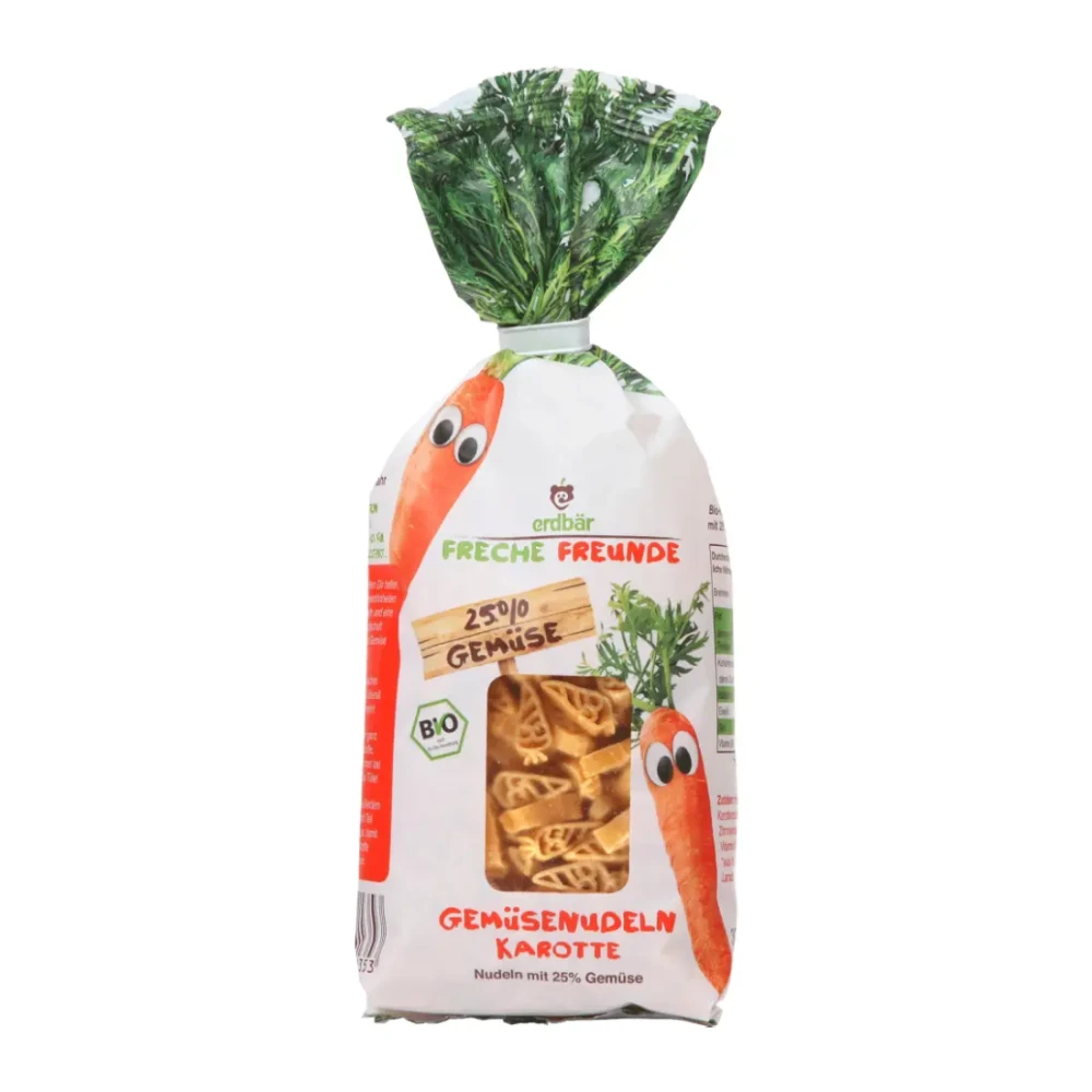 Pasta with carrots, suitable from 12 months, organic