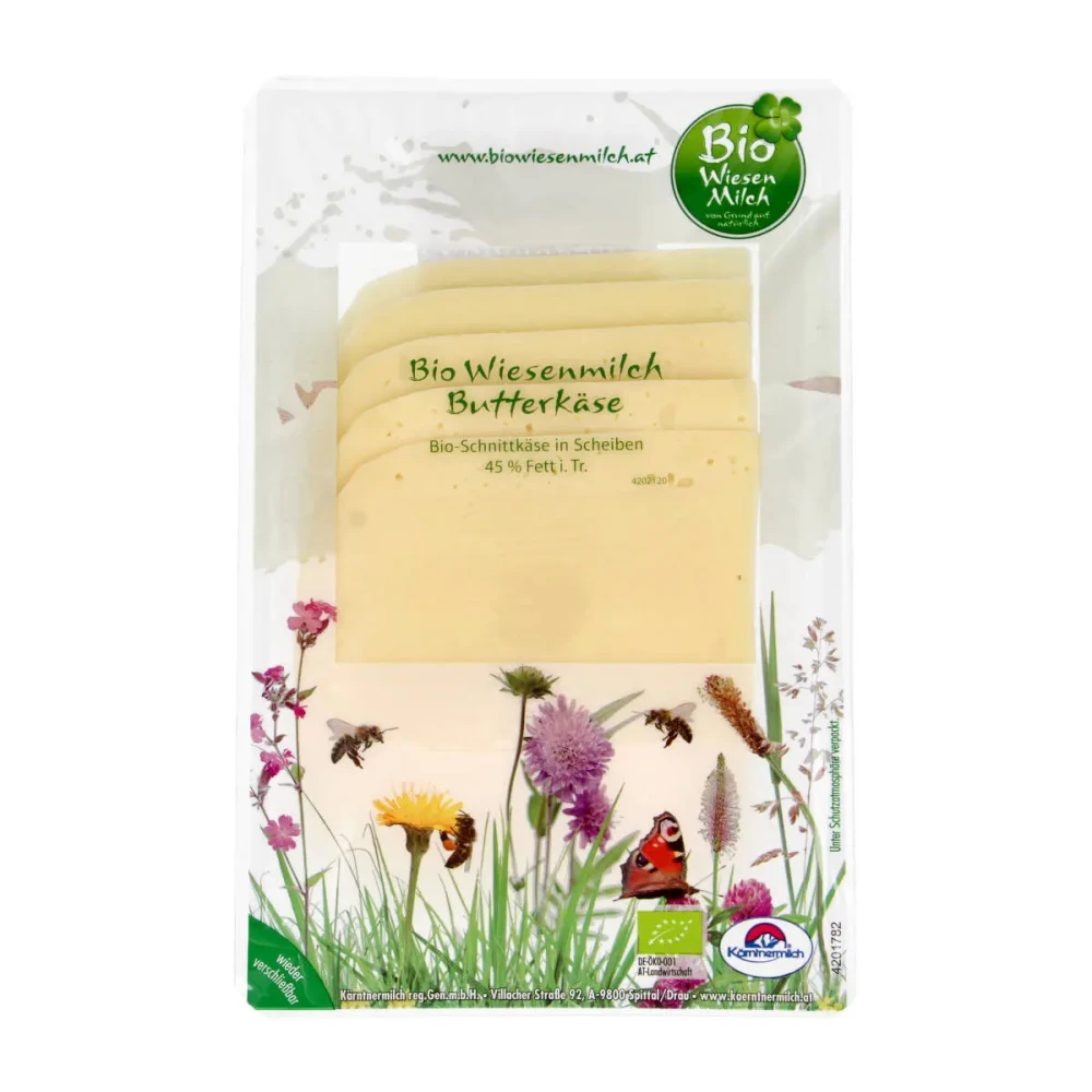 Sūris sviestinis BUTTERKASE BIO, pjaustytas, ekologiškas