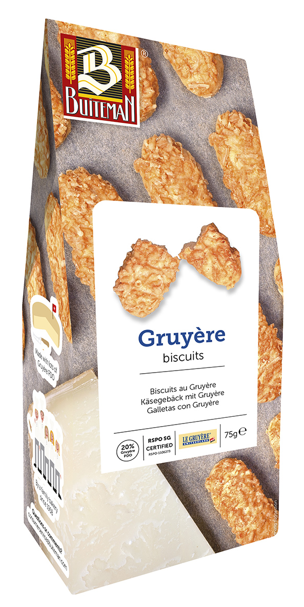 Sūrio sausainiai BUITEMAN, su Gruyere sūriu, 75 g