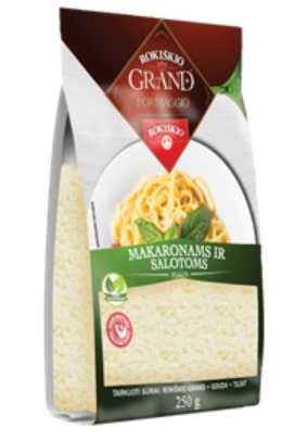 Cheeses ROKIŠKIO GRAND, for pasta and salad, grated, 40% fat, S. m., 2