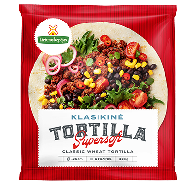 KLASIKINĖ tortilija 360g 6 vnt