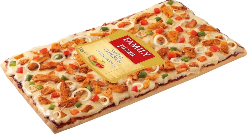 Frozen pizza FAMILY, with chicken, 1kg