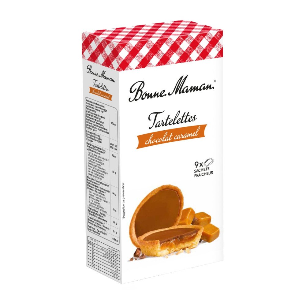 Sausainiai su šokolado ir karamelės įdaru TARTALETES CHOCOLAT CARAMEL