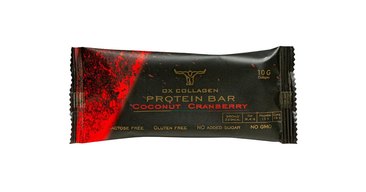 Ox Collagen Bar with Cranberry and Coconut
