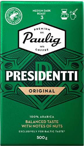 Ground coffee PAULIG Presidentti, 500 g