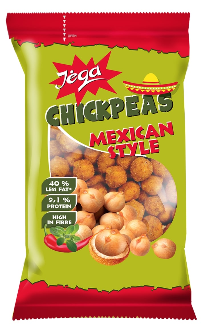 Mexican flavour  chickpeas JĖGA crispy coated, 100g