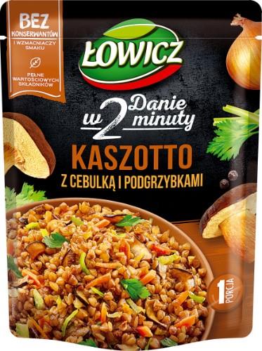 Prepared buckwheat ŁOWICZ, with onions and dried mushrooms, 250 g