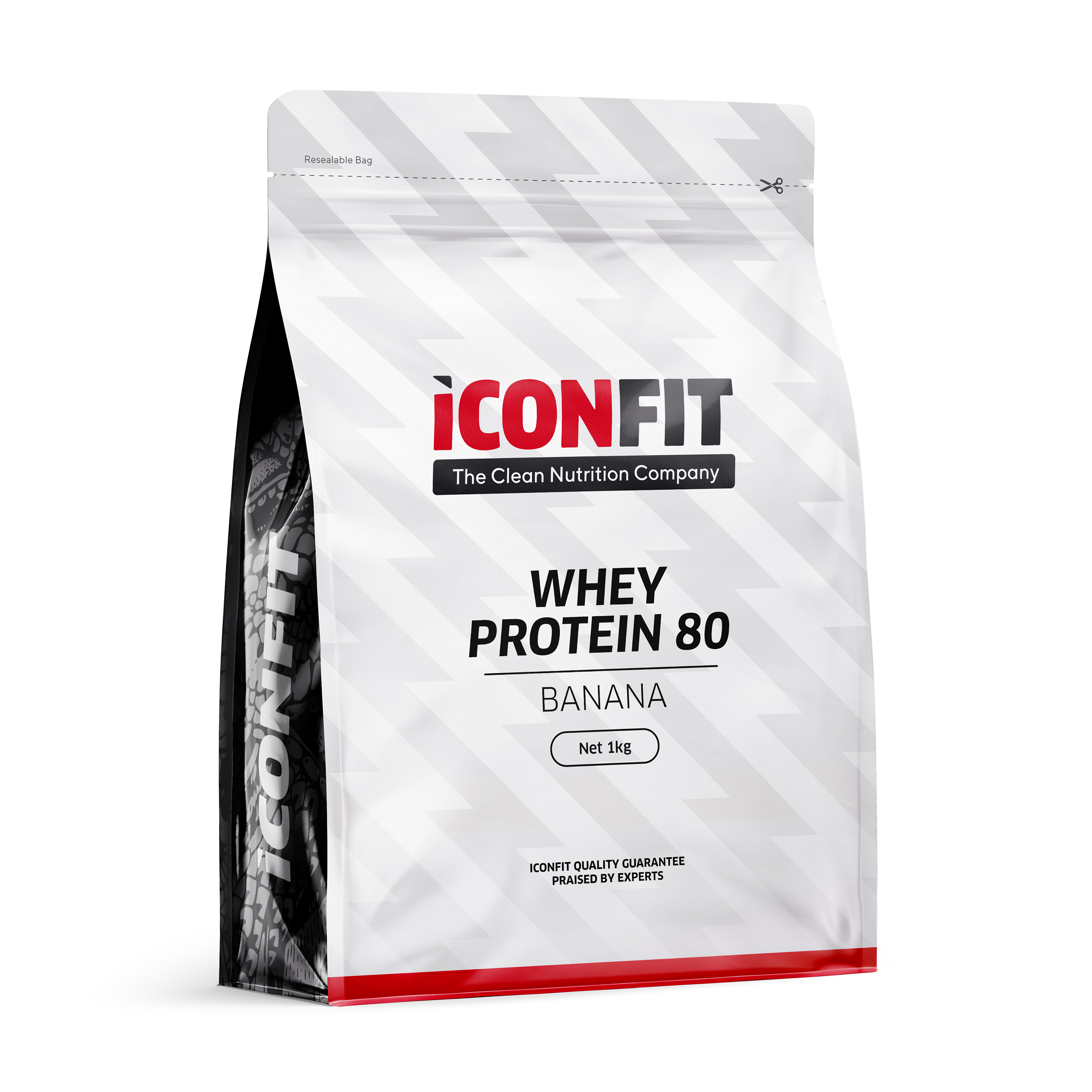 Išrūgų baltymų milteliai ICONFIT, bananų skonio, 1 kg
