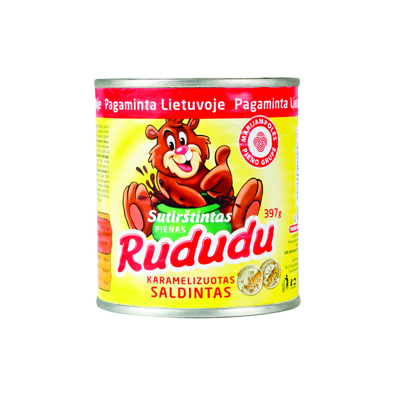 Sweetened evaporated caramelized milk RUDUDU, 8 %, 397 g