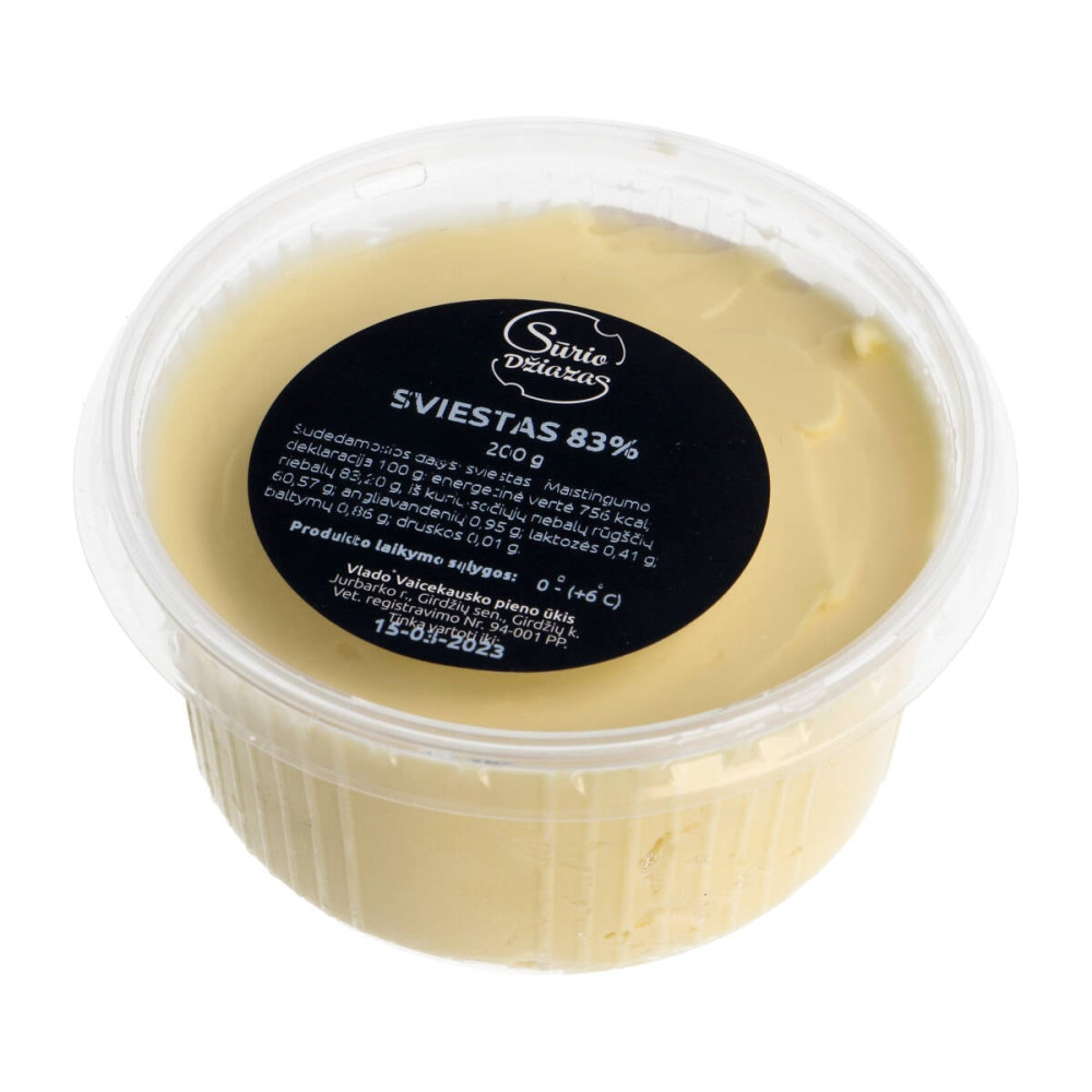 Sviestas SŪRIO DŽIAZAS, 83% rieb.