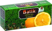 Green tea BATIK, with lemon, 25 x 1,5 g
