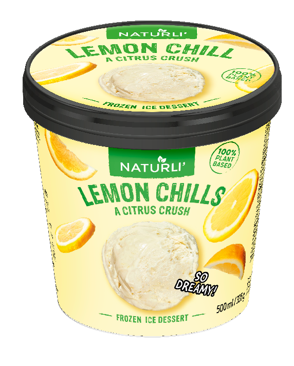 Naturli plant-based almond ice-cream with lemon 335g