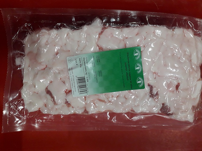 Cooled pork fat, back, skin off, cut, vacuum, 1.5kg