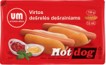 Boiled sausages for hot dogs, I cat, 730 g